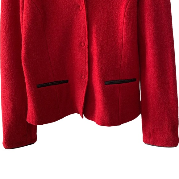 Hilary Radley Women’s Red Cardigan Size Small Wool Blend - Picture 4 of 12